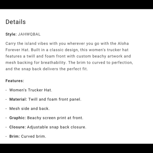 3X HP! NWT Billabong Aloha Forever Trucker Hat - Picture 5 of 5